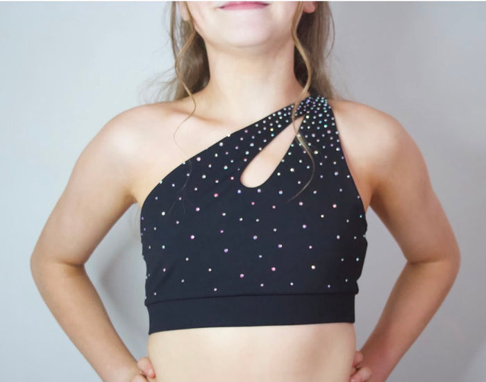 Eclipse one shoulder Crop Top