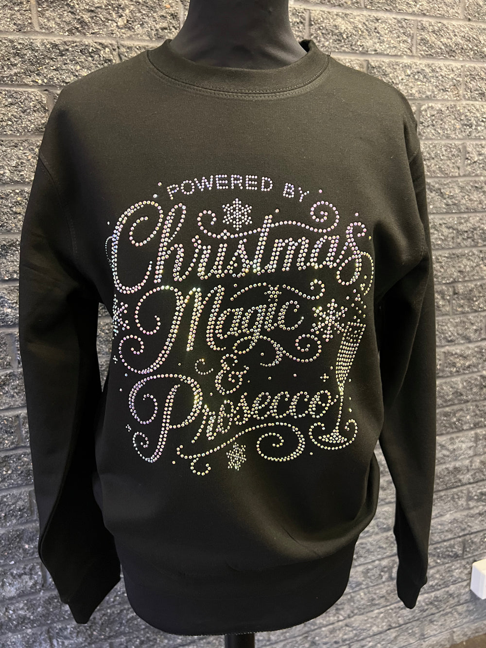 Powered by Prosecco Christmas Diamontie Sweatshirt